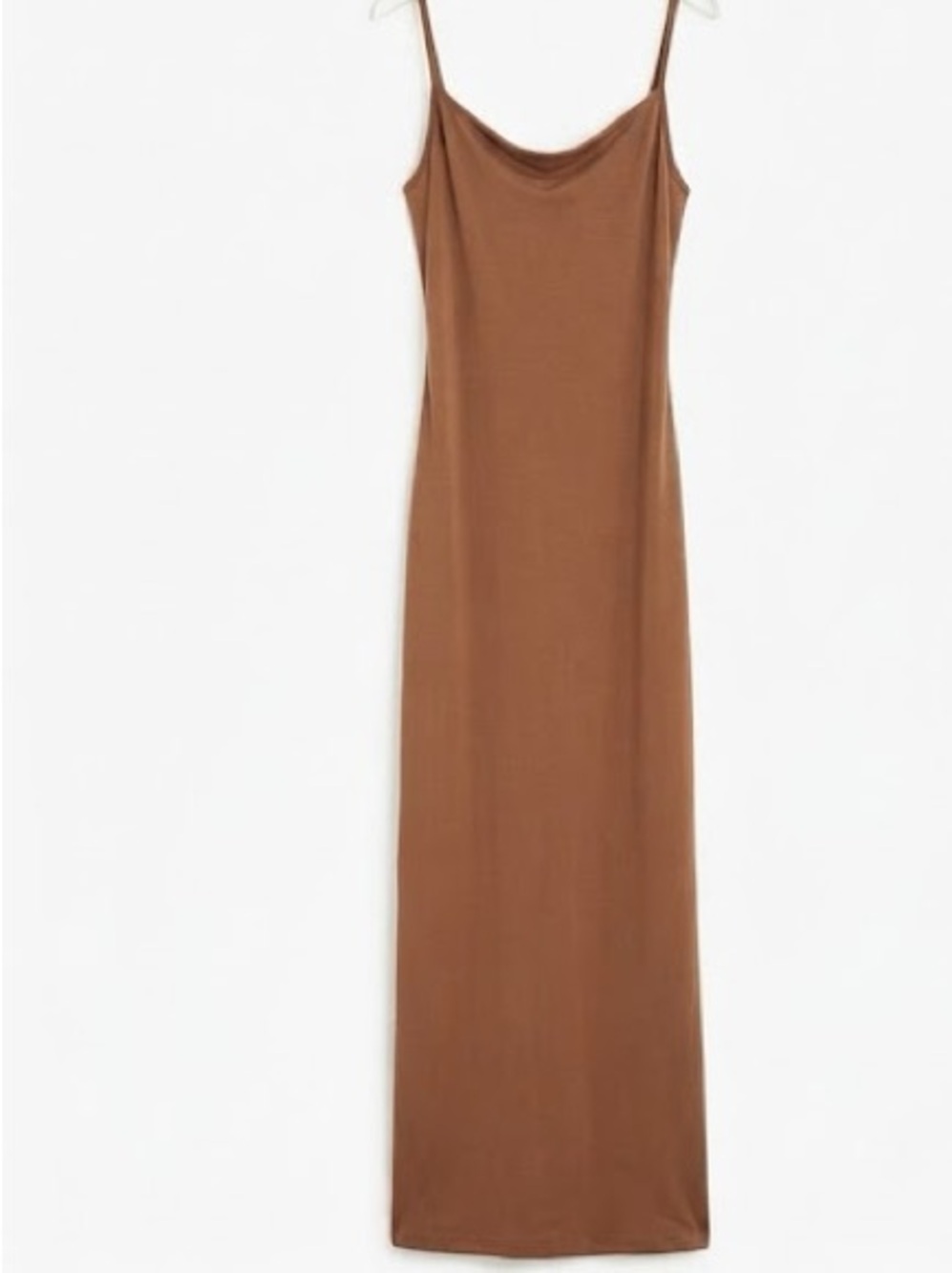 Bumpsuit "The Jane" Spaghetti Strap Slip Maxi Dress - Brown (Size XS)